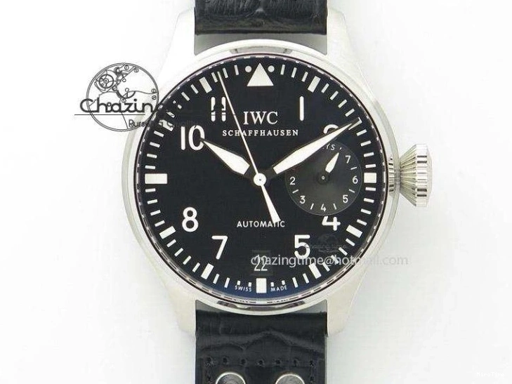 MIROTIME 1225 Timeless Big Pilot Real PR IW500901 ZF 1:1 Best Edition On Black Leather Strap A 7340